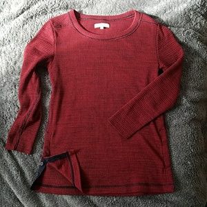Madewell RED thermal side-button tee
